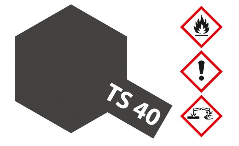 Tamiya Acryl Sprühfarbe TS-40 Metallic Schwarz glänzend