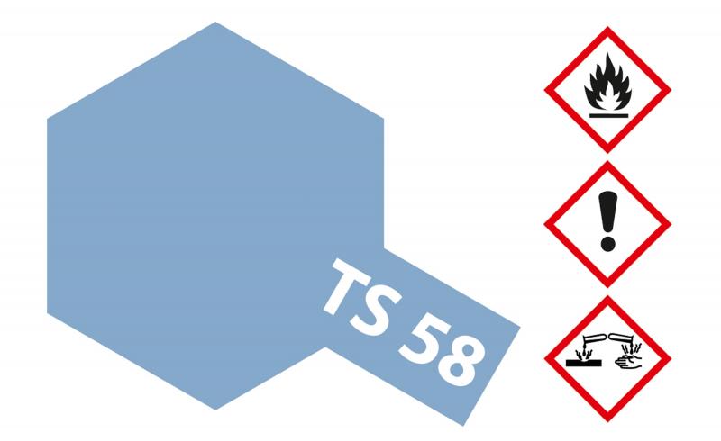 Tamiya Acryl Sprühfarbe TS-58 Hellblau Perleffekt glänzend