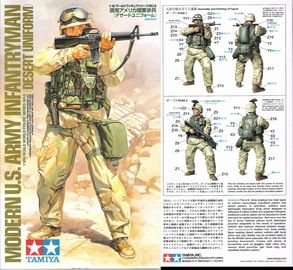 TAMIYA U.S. Army Infanterist Wüsten Uniform | Kunststoff Figur Bausatz 1/16